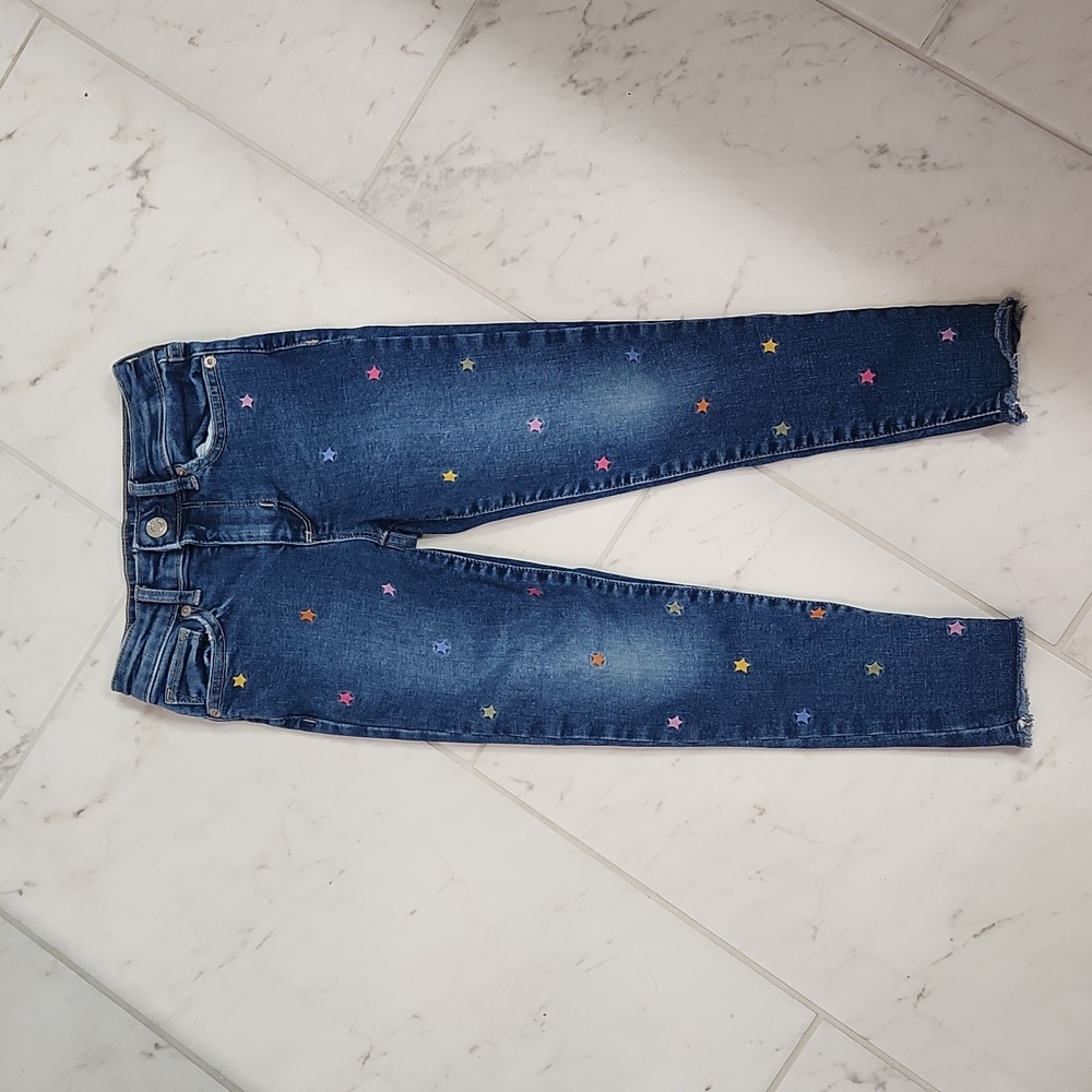 《 GAP 》 Embroidered Star Skinny Jeans